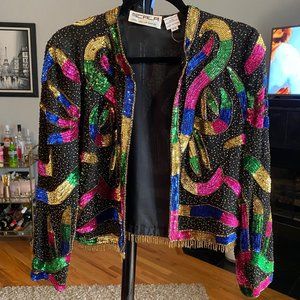 SCALA Vintage Sequin Jacket